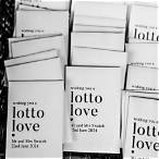 wedding lottery tickets